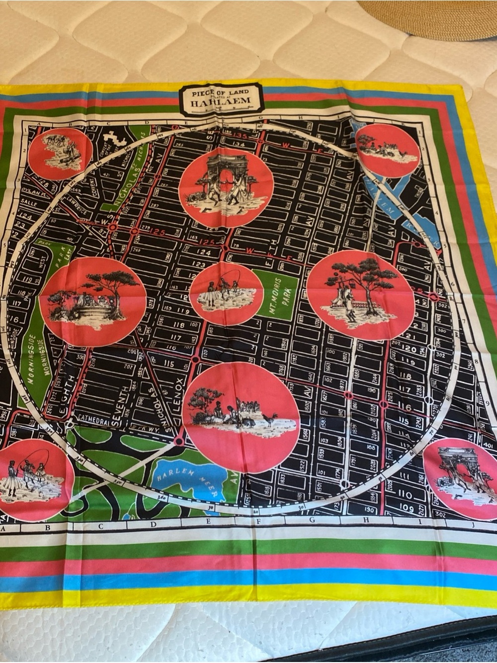 The Met Sheila Bridges Harlem Toile de Jouy Silk Scarf Square 35 inch